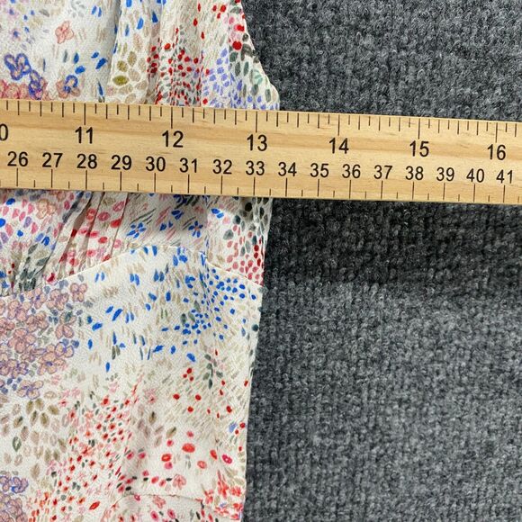 Aritzia Wilfred Dress Womens 6 Colorful Floral Babydoll Fairy Cottage Romantic - Picture 11 of 12